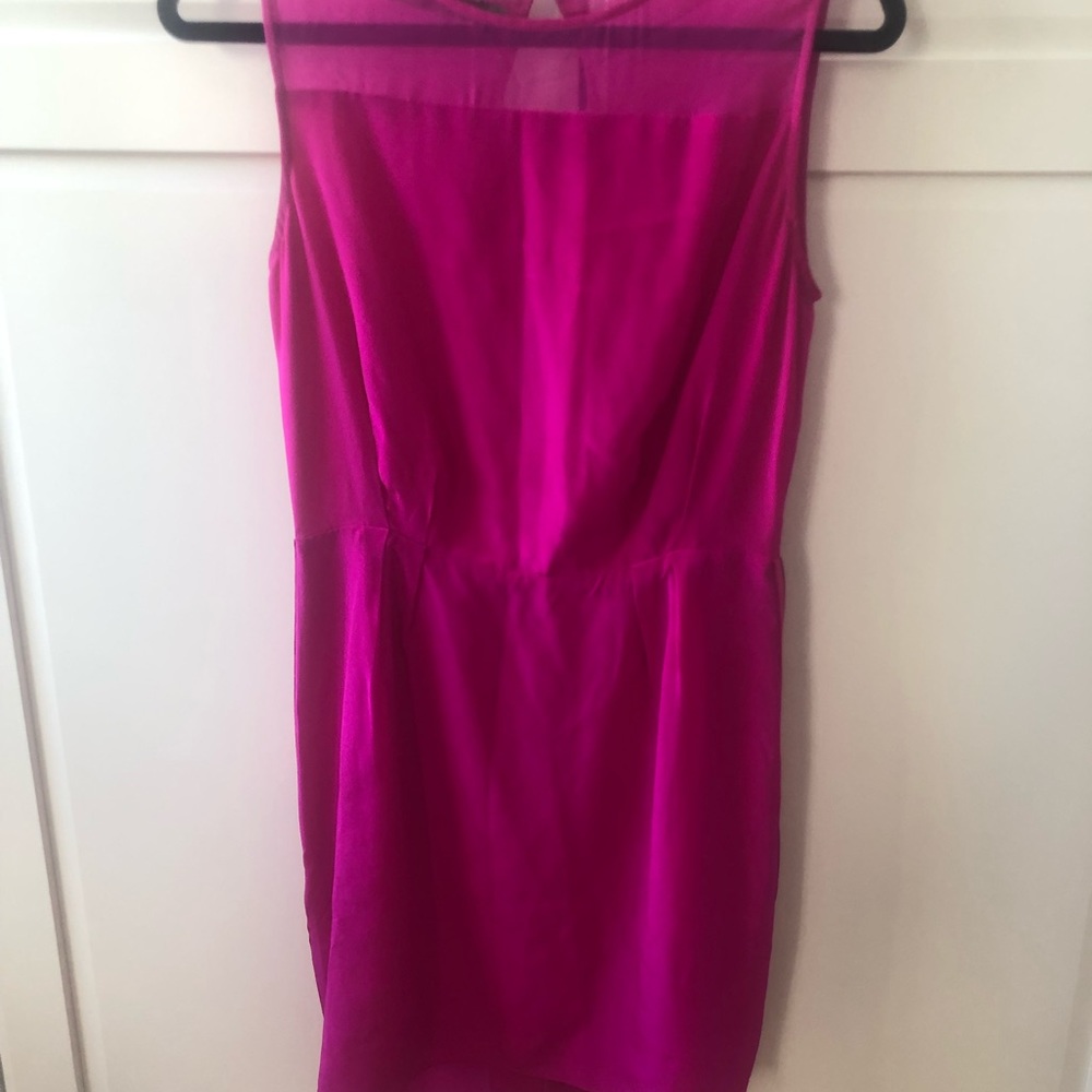 hot pink silk dress - Picture 3 of 7